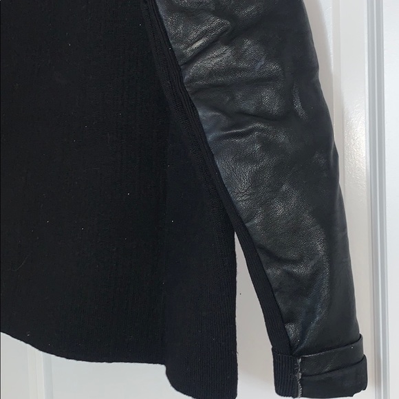 NUDE light shiny jacket with ecoleather sleeves - Picture 5 of 6